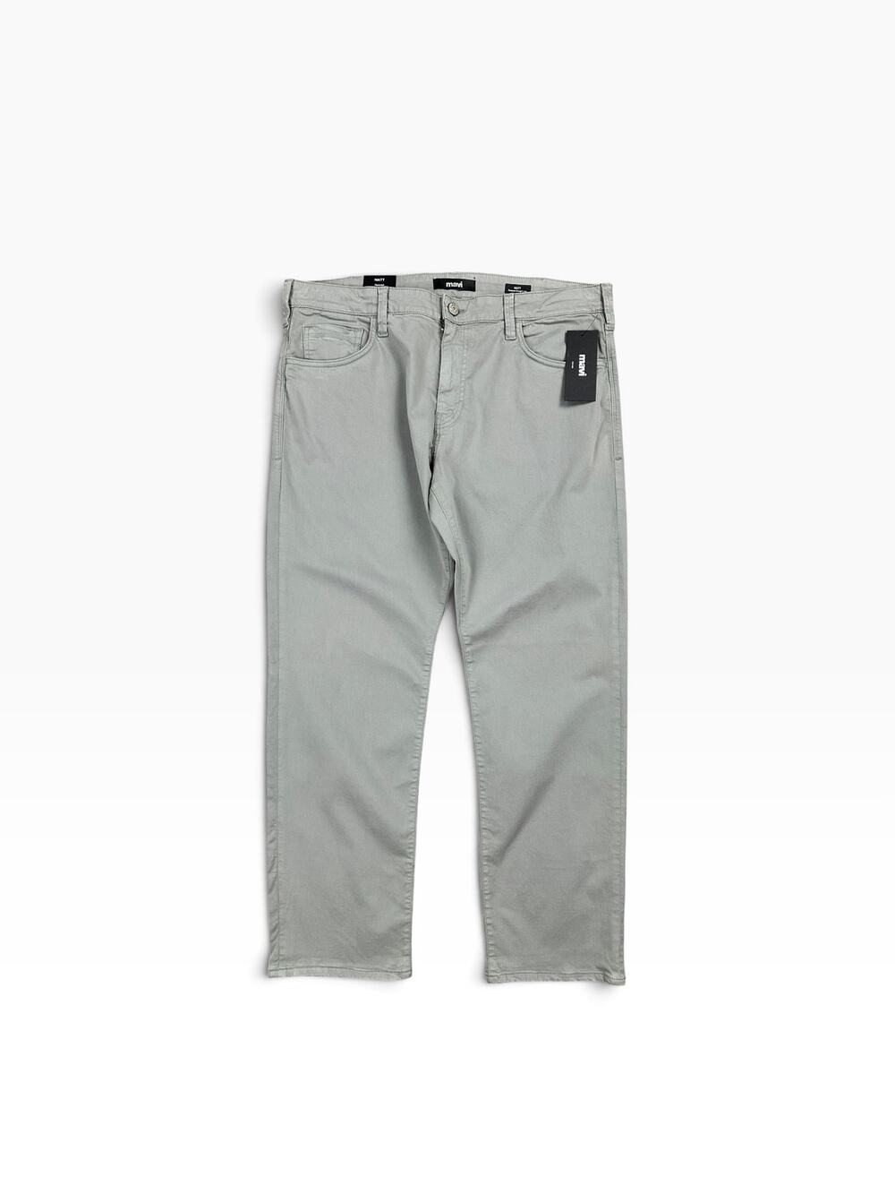 Mavi Matt Relaxed Straight Leg Shark Skin Twill Jeans Gray NWT — Size 38x32